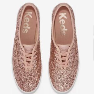 Keds/Kate Spade Pink Glitter Sneakers